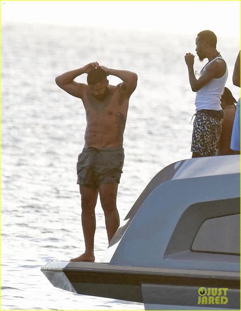 Drake Takes A Dive Into The Ocean While Boating In Barbados Photo 4471412 Drake Shirtless