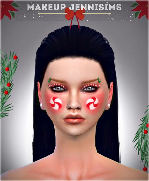 Jennisims Downloads Sims 4makeup Christmas Eyeshadow Extreme Xmas