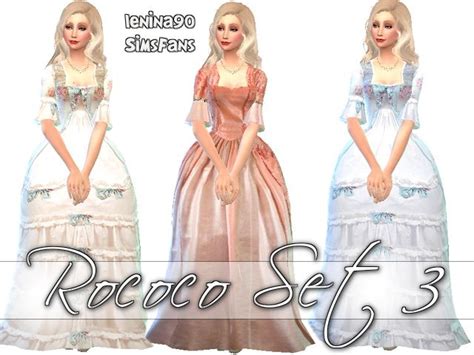 Rococo Third Historical Gowns By Lenina90 At Sims Fans Via Sims 4