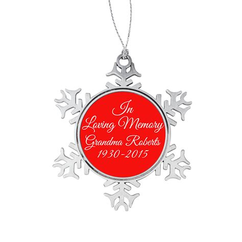 Memorial Christmas Ornament Personalized In Loving Memory Etsy
