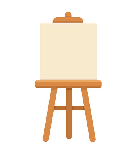 Wooden Easel With Blank Canvas 12224945 Png