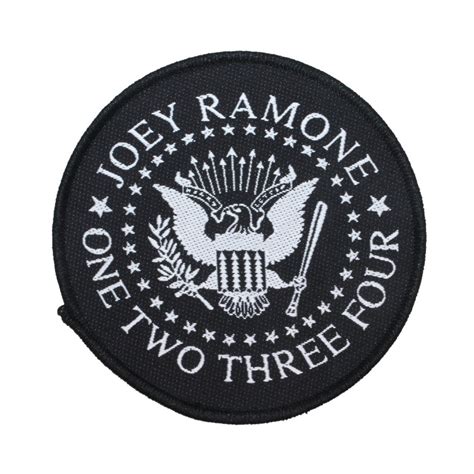 the ramones joey ramone 1 2 3 4 patch punk rock band music woven sew on applique etsy