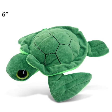 Dollibu Plush Sea Turtle Stuffed Animal Soft Huggable Big Eyes Green