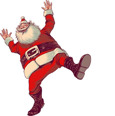 Happy Santa Claus Dancing Animated  Image