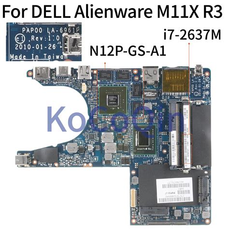 Kocoqin Laptop Motherboard For Dell Alienware M11x R3 I7 2637m