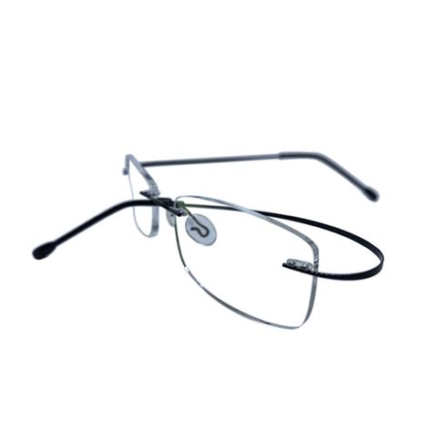 fashion titanium frame reading glasses men women rimless super light diopter presbyopic
