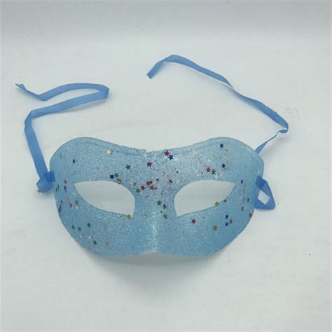 Glitter Eye Mask With Star Sequins For Masquerade Party