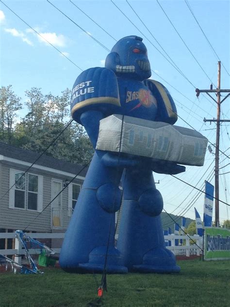 20 Foot Tall Ultramarine Blue Table Painting