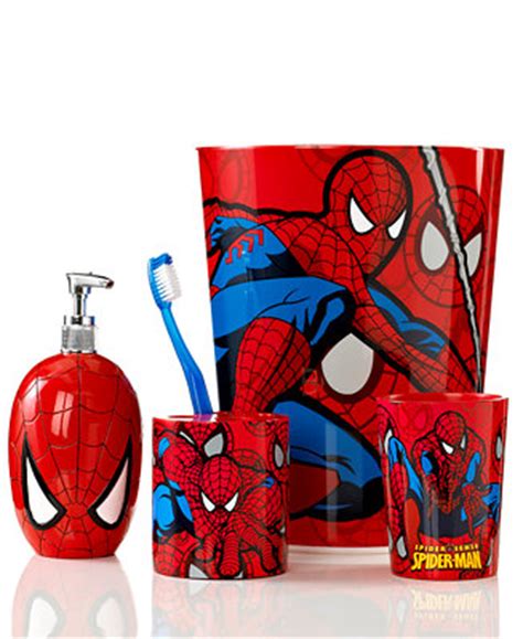 The amazing spiderman decorations, entitled as spiderman bathroom decor amazing spiderman theme pattern. Marvel Bath Accessories, Spiderman Sense Collection ...