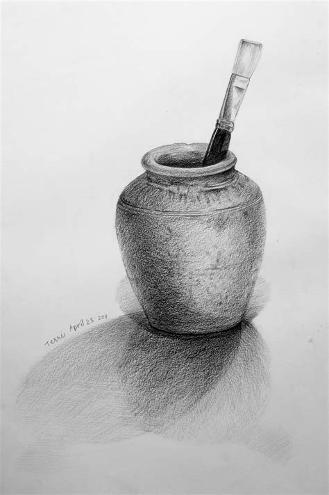 Flower Pot Drawing In Pencil Shade Idalias Salon