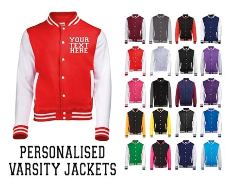Personalised Varsity Jacket Mens Or Womens College Etsy
