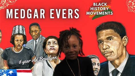 6 Year Old Braelynn Honoring The Legacy And Memory Of The Great Medgar Evers Medgarevers Naacp