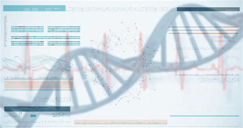 Diagrama De Los Genes 3d En El Fondo Blanco Stock De Ilustración