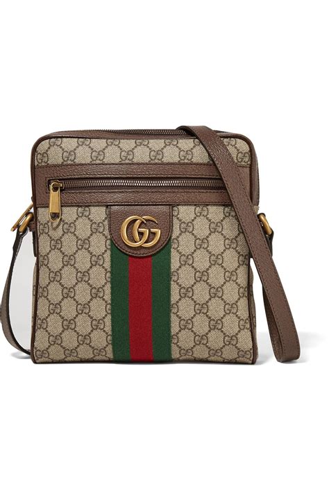 Gucci Ophidia Small Textured Leather Trimmed Printed