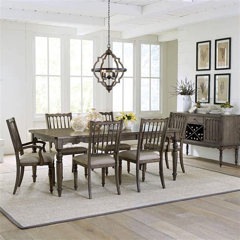 In addition, you want them to have a nice look that will complement the other furniture and décor in the room. Buy Liberty Furniture Brandywine (158-CD) Dining Room Set Dining Room Set 7 Pcs in Gray, Fabric ...