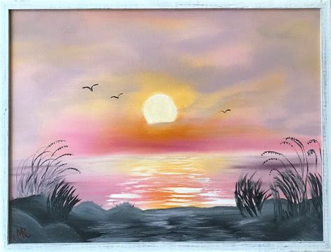 Dawn At The Shoreoriginal Oil Painting On Canvasframed Etsy
