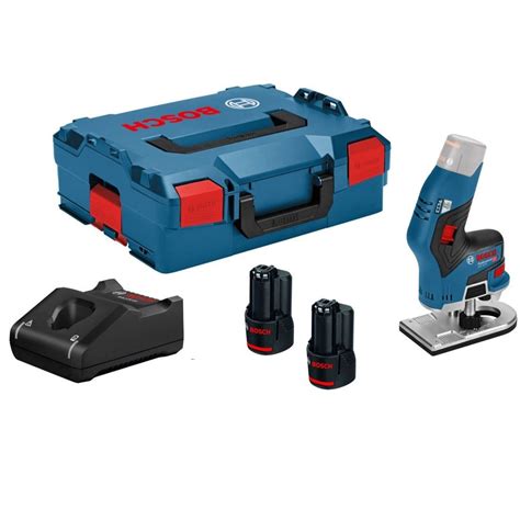Bosch Gkf 12v 8 Brushless Cordless Compact Router Trimmer Inc 2x Batts