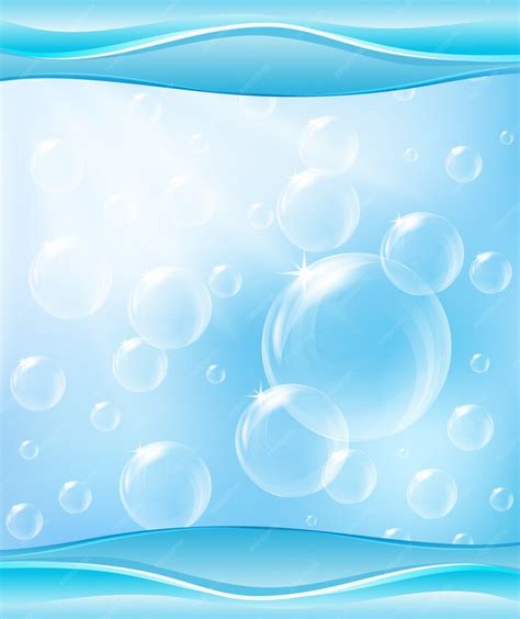 Premium Vector A Blue Aqua Bubble Template
