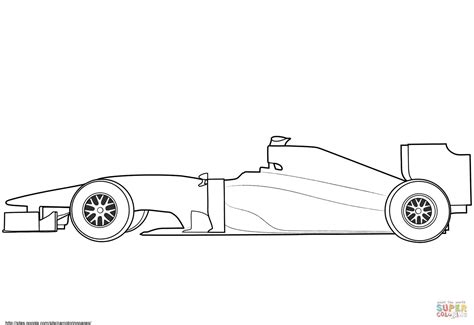 The Marvellous Blank Formula 1 Race Car Coloring Page Free Printable