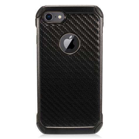 Iphone 8 Case By Insten Carbon Fiber Dual Layer Shock Absorbing