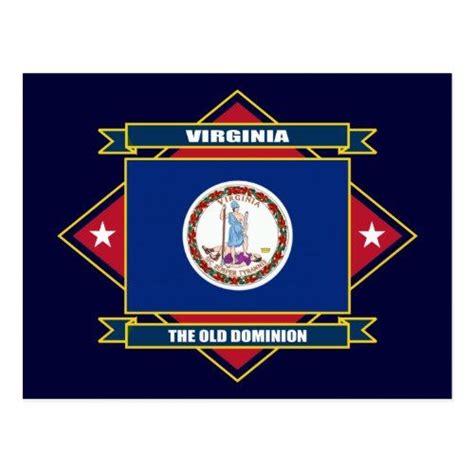 Virginia Diamond Postcard Patriotic Flag Patriotic Ts Personalized