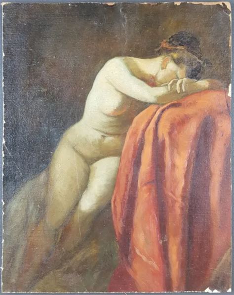 ANTIQUE FEMALE NUDE Painting Oil Painting Woman Antique Oil