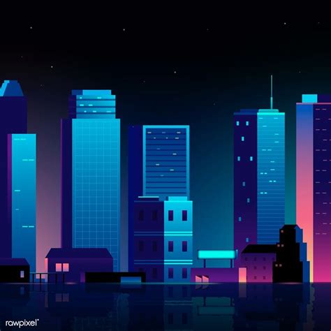 Download Premium Vector Of Urban Scene At Night Background Vector