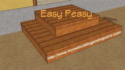 Another Easy How To Build Stairway Double Box Decking Stairs Youtube