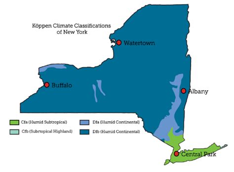 Koppen Climate Classification New York Climate
