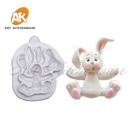 3d Rabbit Carrot Easter Bunny Silicone Mold Chocolate Moulds Cake