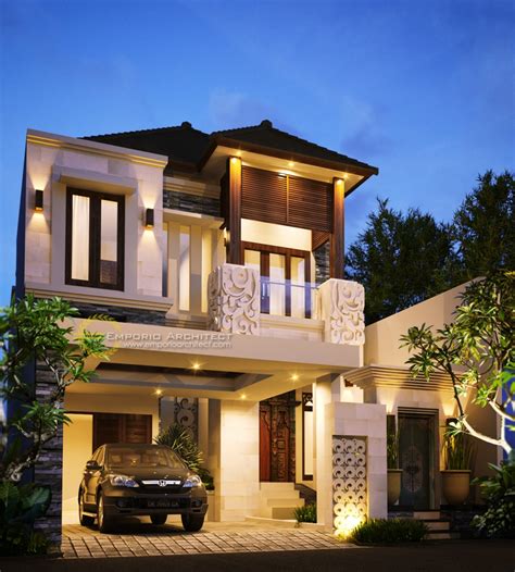Desain rumah minimalis awalnya terinspirasi dari seorang pria kelahiran jepang bernama zen yang beranggapan bahwa semakin sedikit perabotan yang dimiliki di dalam rumah, akan semakin tenang kehidupan seseorang. Desain Rumah Mewah Style Villa Bali Modern di Jakarta Jasa ...