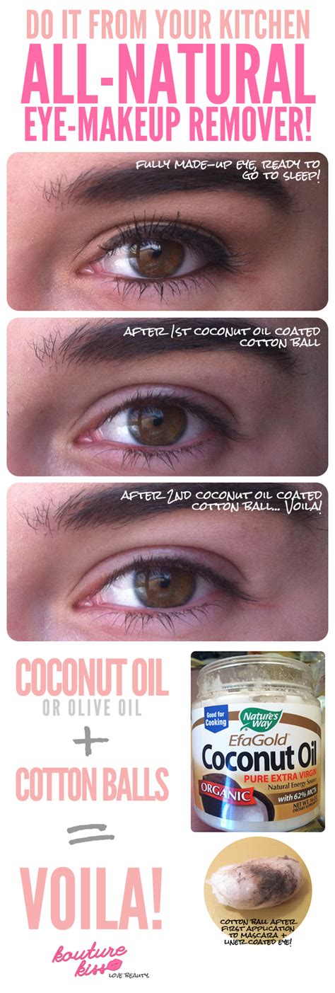 Take Off Your Makeup With Coconut Oil Its 100 Natural Too Natural Eye Makeup Remover