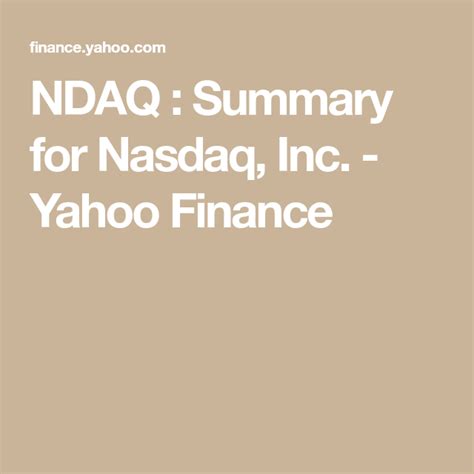 Warren buffett quotes | advice. NDAQ : Summary for Nasdaq, Inc. - Yahoo Finance | Nasdaq ...