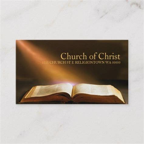 Religious Church Christianity Religion Bible Business Card Business