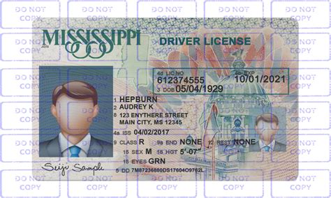 Mississippi Driver License Template Edit Ssc