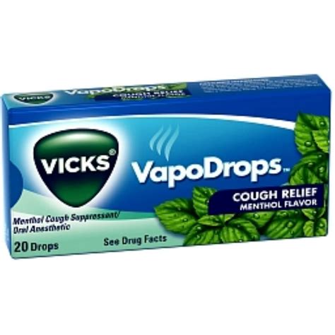 Vicks Vapodrops Cough Relief Drops Menthol Flavor 20 Each Case Of 20