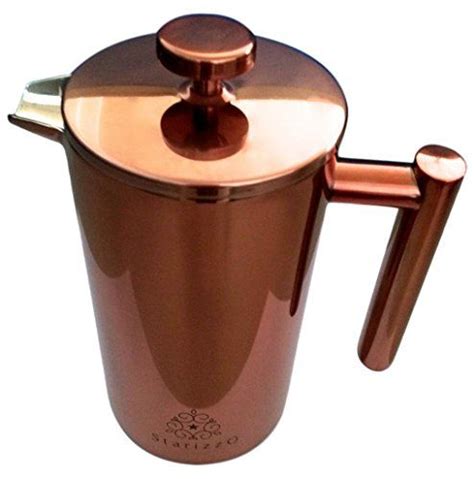 Variations of french press have been around for over 100 years, but design concepts as we know was patented by attilo calimani from italy in 1929, not france. Copper French Press Coffee Maker With Beautiful Copper ...