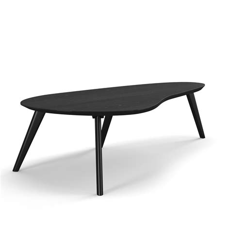 The distinctive kidney shape allows users to rest their arms comfortably while keeping the large tabletop within easy reach of a user in a chair or wheelchair. Kidney Shaped Coffee Table (Black)