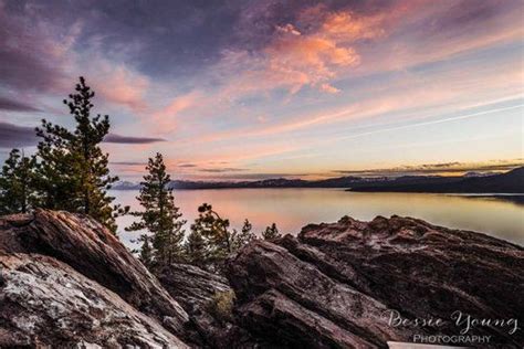Lake Tahoe Sunset Photograph — Bessie Young Photography Rustic