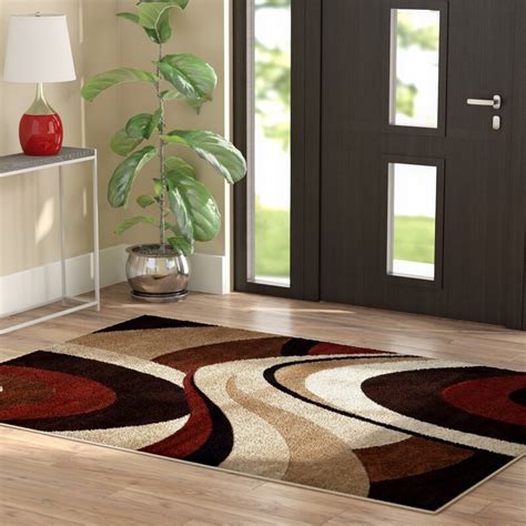 Andover Mills™ Nadell Abstract Brownbeige Area Rug And Reviews Wayfairca