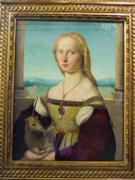 ラファエロサンティ 一角獣を抱く貴婦人 一角獣を抱く婦人 一角獣の貴婦人 1505年頃 フィレンツェ時代 ローマボルゲーゼ美術館