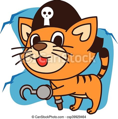 Pirate Cat Vector Art Illustration Canstock
