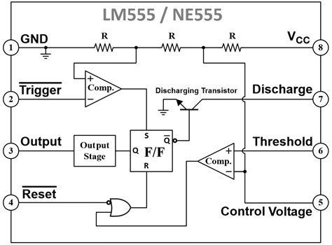 555 Timer Schematic 555 Timer Astable Circuit Electrical Engineering