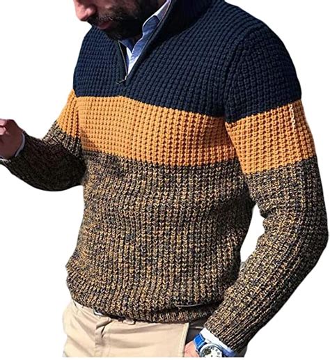 Hande Suéter Tipo Polo De Manga Larga Con Cremallera Para Hombre Amazon
