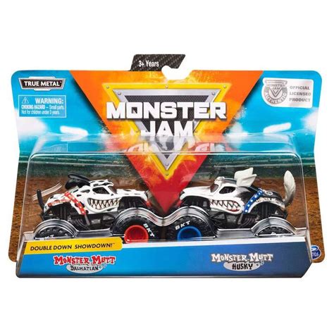 Buy Monster Jam 1 64 2 Pack Monster Mutt Dalmatian Vs Huskey Online