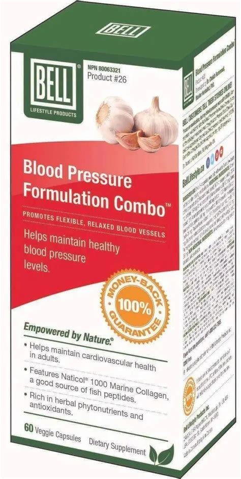 Bell Blood Pressure Formulation Combo 60 Capsules Nutrition Plus