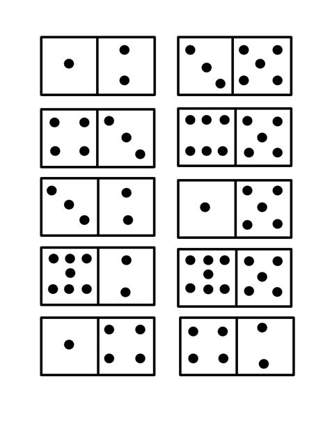 Printable Dominoes