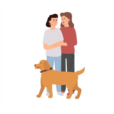 30 Lesbian Couple Dog Stock Illustrations Royalty Free Vector
