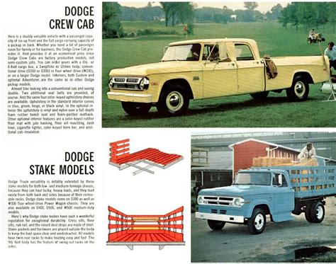 1971 Dodge D200 Crew Cab Pickup And Dodge D300 Stake Truck Dually