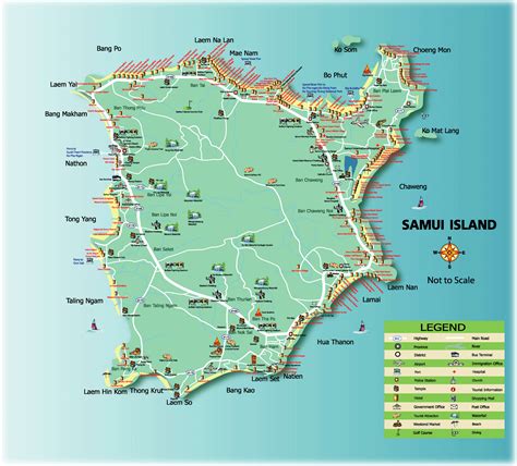 Beaches And Locations On Koh Samui Best Places For Life Koh Samui Map
